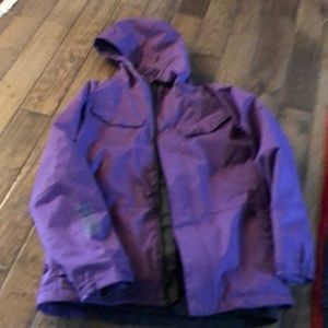 Boys size L (14-16) purple ski/board jacket.